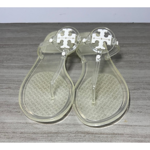 Tory Burch Mini Miller Jelly Thong Clear Sandal Size 9 - Picture 2 of 7